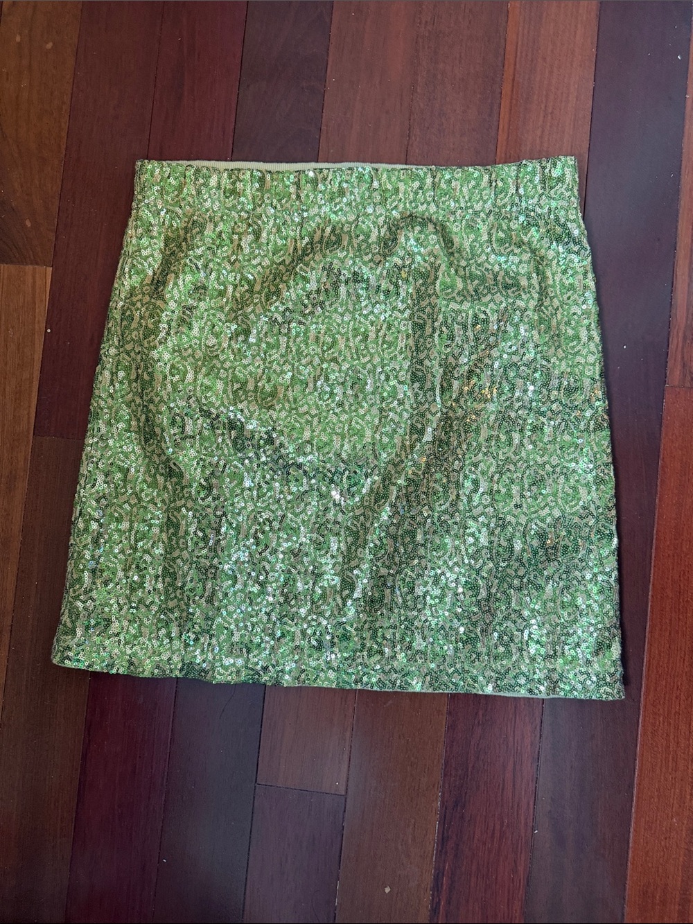 Pink Tartan Green Sequin Mini Skirt large
